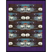 1980 - Grønland - Julemærker ark - Isbjørne - Frimærke - Postfrisk.